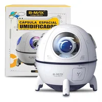 Umidificador Difusor De Ar B Max, Astronauta Nave Espacial, Com LED, USB