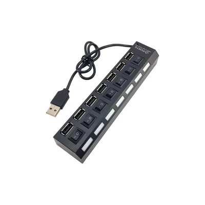 Extensor HUB Mkb, USB 2.0, 7 Portas, Switch On/off, LED Indicador, 480MBps