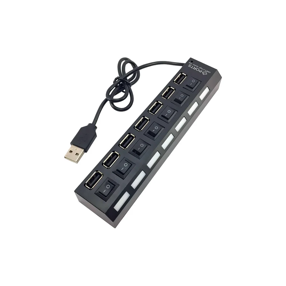 Imagem 1 de 3 do produto Extensor HUB Mkb, USB 2.0, 7 Portas, Switch On/off, LED Indicador, 480MBps