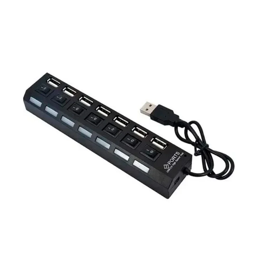 Imagem 2 de 3 do produto Extensor HUB Mkb, USB 2.0, 7 Portas, Switch On/off, LED Indicador, 480MBps