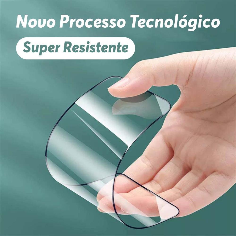 Imagem 5 de 5 do produto Kit 3x Película 9D Cerâmica Para Iphone 14 Pro Max, Protetora Anti Impacto, Queda, Choque Shock, Flexível Nano - Transparente