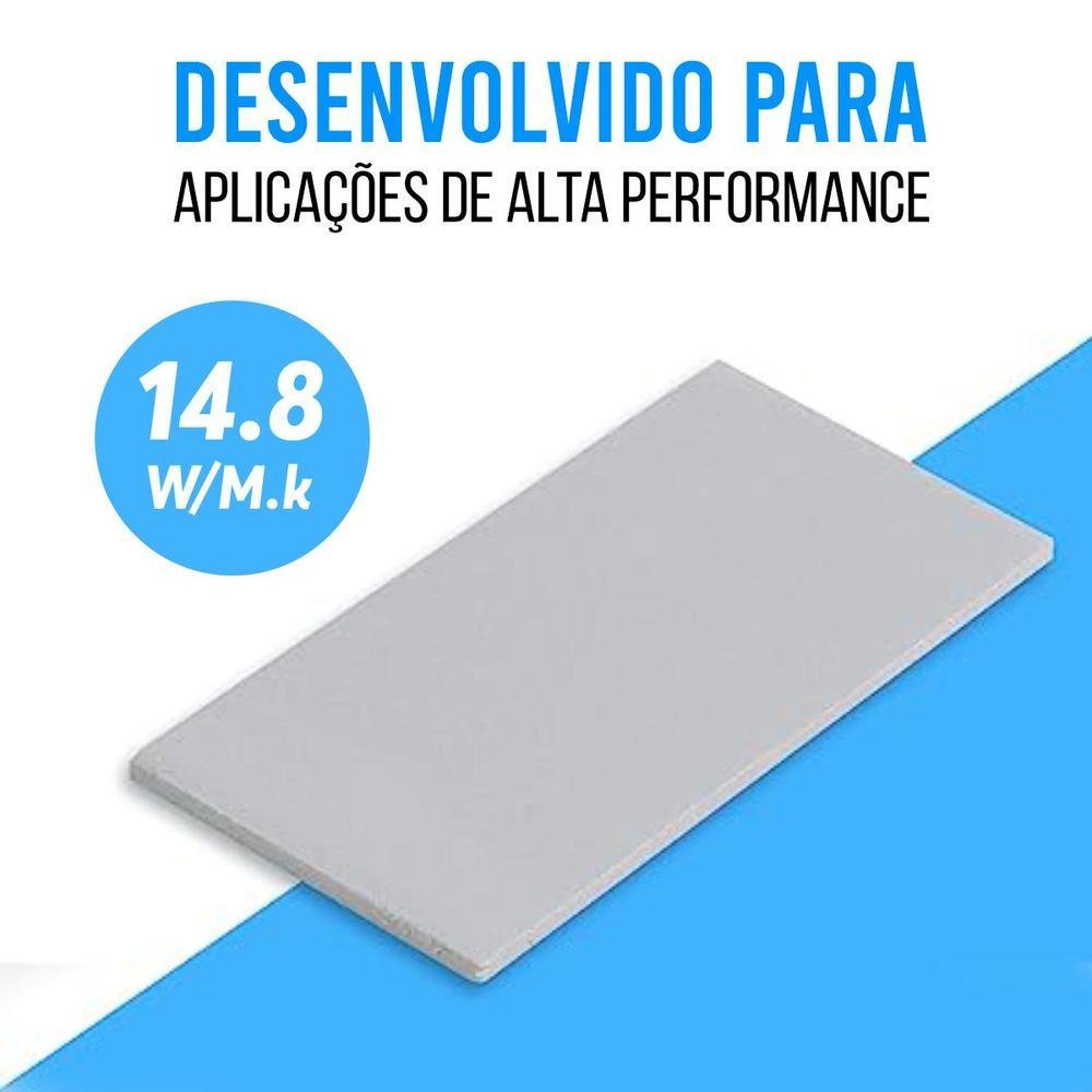 Thermal Pad 14.8 W/mk, 85mm x 45mm x 2.5mm, Almofada Térmica Placa de Vídeo GPU RX RTX GTX, Alta Performance e Temperatura 5