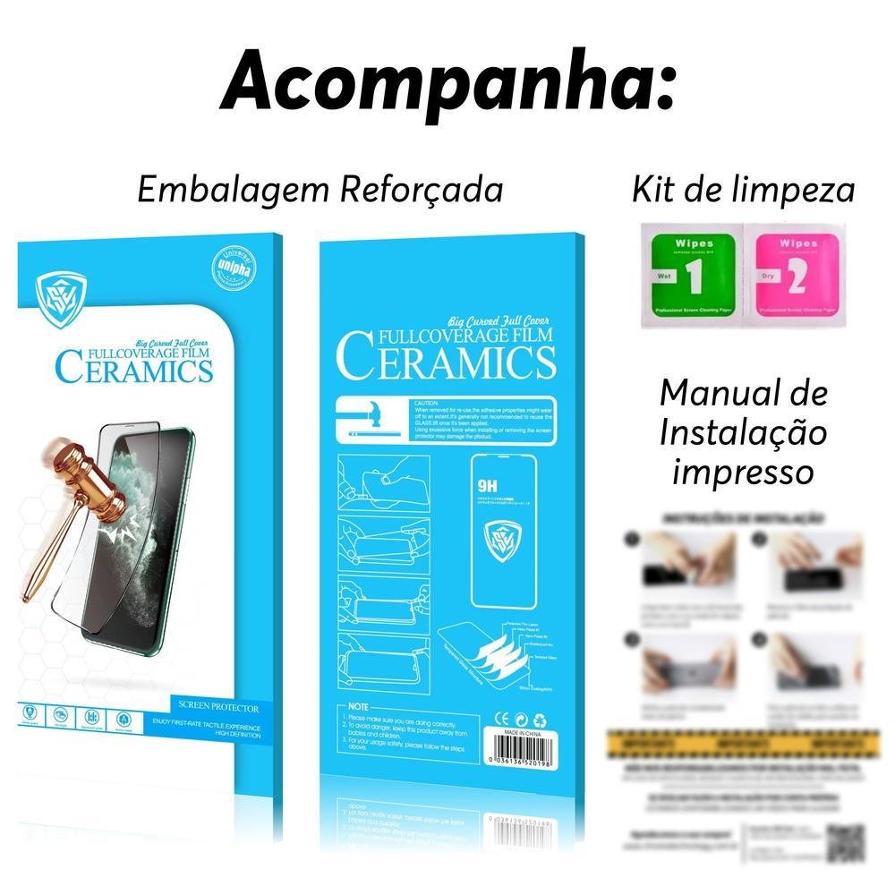 Imagem 2 de 5 do produto Kit 3x Película 9d Cerâmica Para Samsung Galaxy S22, Protetora Anti Impacto, Queda, Choque Shock, Flexível Nano Transparente