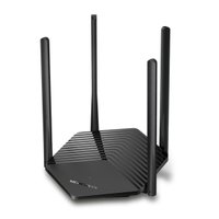 Roteador Mercusys, Mr60x, Ax1500, Gigabit 10/100/1000, 1201 Mbps + 300 Mbps, Dual Band, 4 antenas, Wi-fi 6, Preto