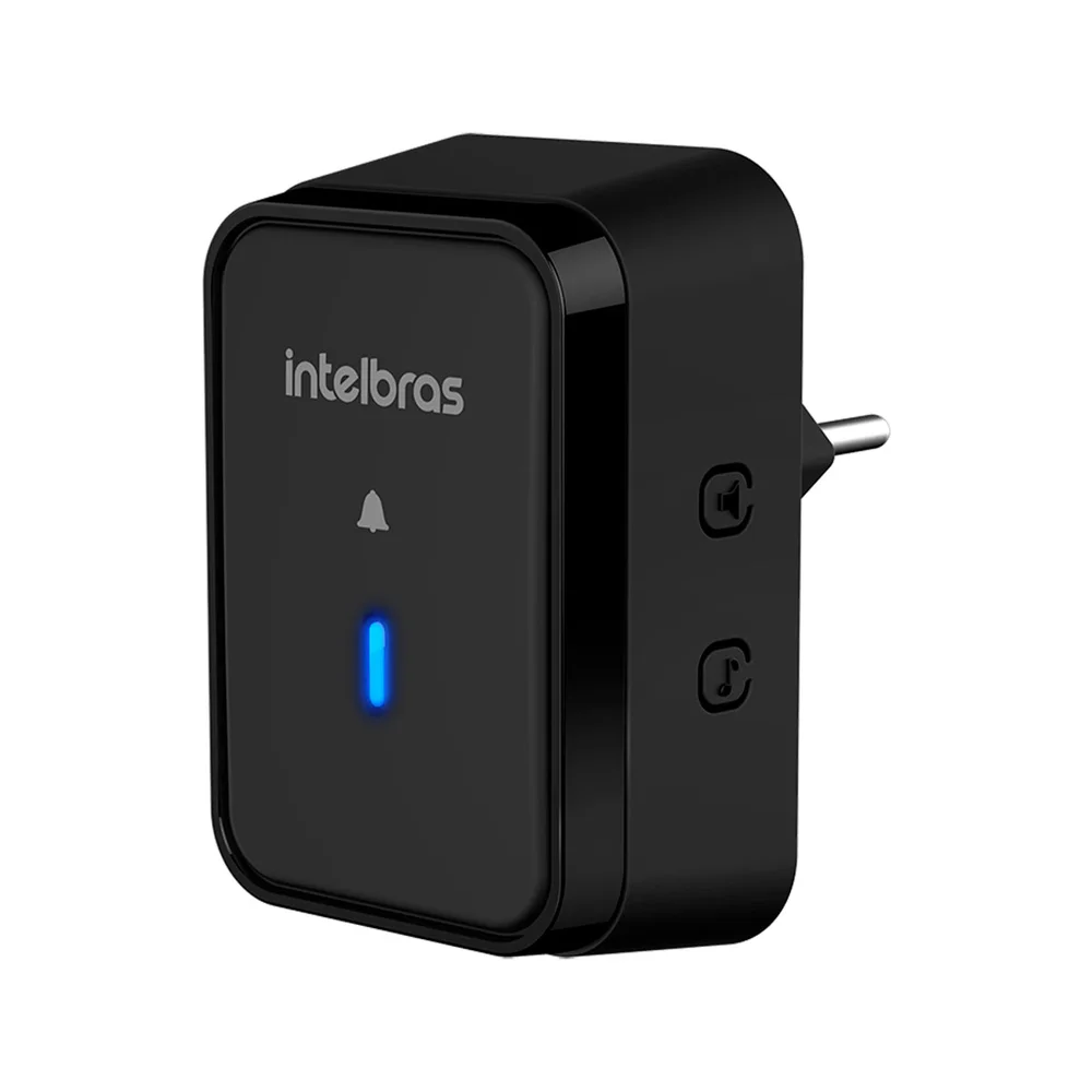 Imagem 2 de 5 do produto Campainha Sem Fio Intelbras Cib101, Com Bateria, Preto, Bivolt - 4522000