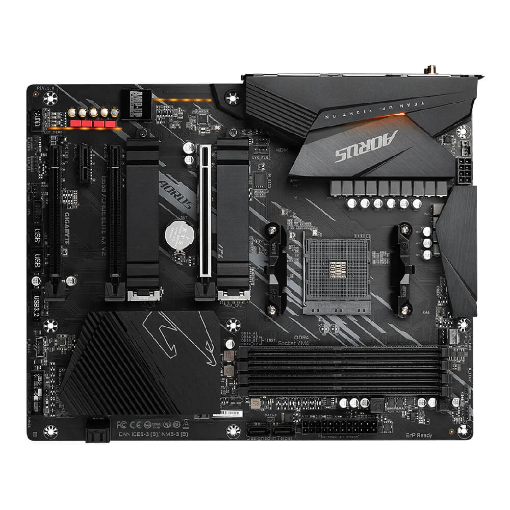 Placa-Mãe Gigabyte B550 Aorus Elite Ax V2, Chipset B550, AMD Am4, Atx, DDR4, 9mb55aew2-00-10 7