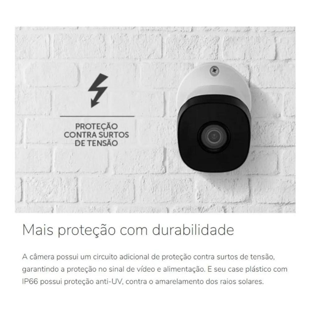 Kit 5 Cameras Seguranca Intelbras 1120b Externa, DVR 8 Canais