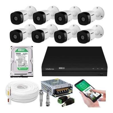 Kit 8 Cameras Seguranca Intelbras, 1120b, Externa, DVR 8 Canais