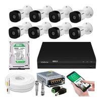 Kit 8 Cameras Seguranca Intelbras, 1120b, Externa, DVR 8 Canais