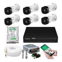 Kit 6 Cameras Seguranca Intelbras 1120b, Externa, DVR 8 Canais