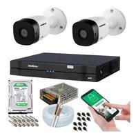 Kit 2 Cameras Seguranca Intelbras, 1120b, Externa, DVR 8 Canais