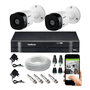 Kit Cftv 2 Câmeras Intelbras 1120, DVR Mhdx, FULL HD E Acessórios