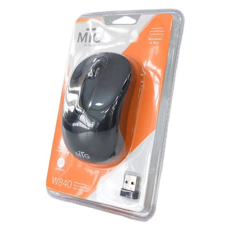 Mouse Targus W840 Sem Fio, 1200DPI, 3 Botões, Ergonômico, Preto Mouse Targus W840 Sem Fio, 1200DPI, 3 Botões, Ergonômico, Preto