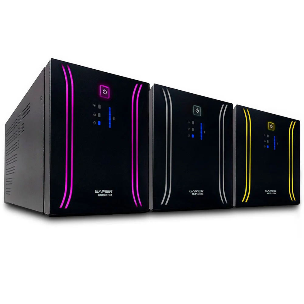 Imagem 2 de 5 do produto Nobreak Gamer Nhs Ultra Senoidal, 1400VA, Entrada Bivolt, Saída 120V, 8T, RJ-45/USB - 91.G0.014100