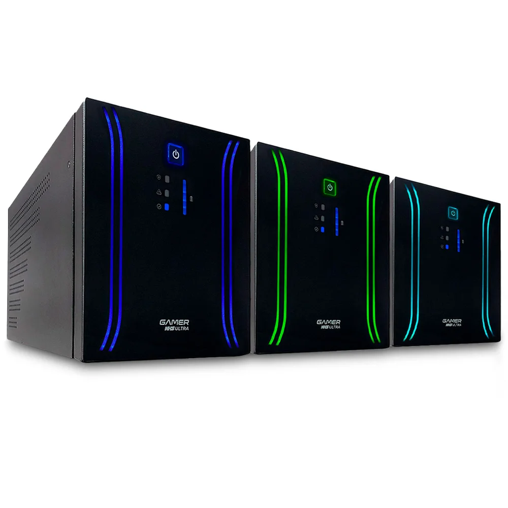 Imagem 4 de 5 do produto Nobreak Gamer Nhs Ultra Senoidal, 1400VA, Entrada Bivolt, Saída 120V, 8T, RJ-45/USB - 91.G0.014100