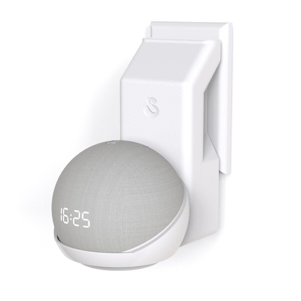 Imagem 5 de 5 do produto Suporte De Tomada Stand Amazon Alexa Echo Dot 4, Parede