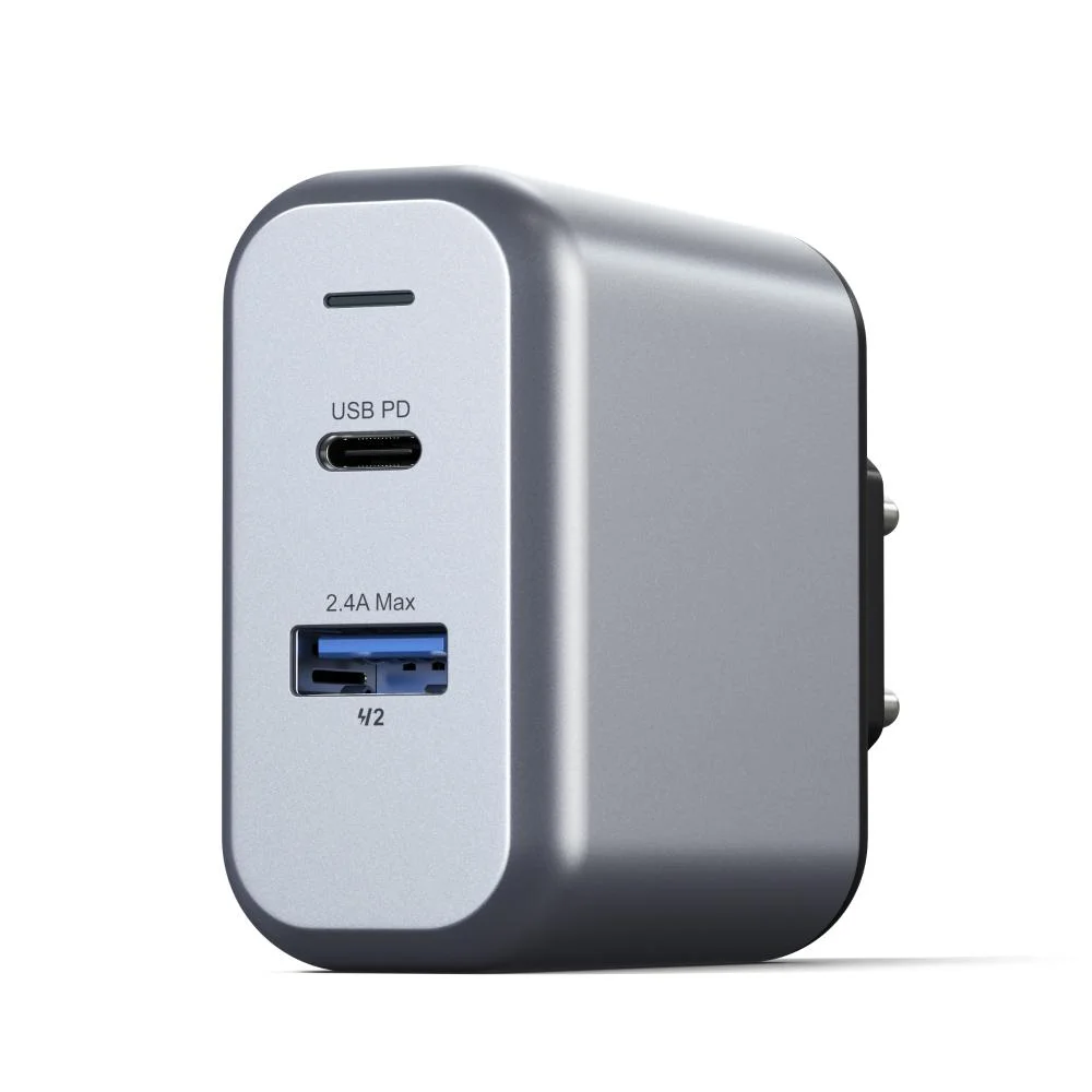 Imagem 3 de 5 do produto Carregador de Tomada Satechi Dual Port, 30w, St-mccam-eu