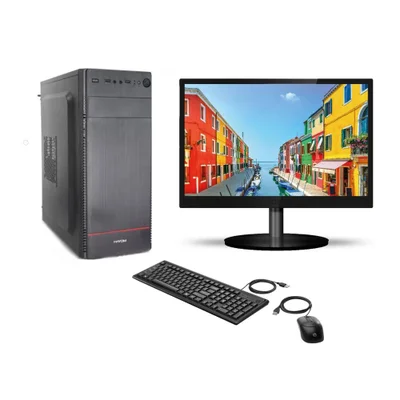 Computador Completo, Intel 10ª Geração, Core I5 10400f 16Gb, Ddr4, Placa De Vídeo 2Gb, SSD 480Gb + Monitor 19 Polegadas