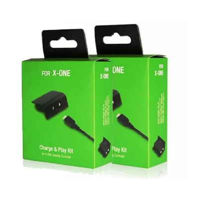 Kit Com 2 Baterias Recarregáveis E Cabo USB, Para Controle Xbox One