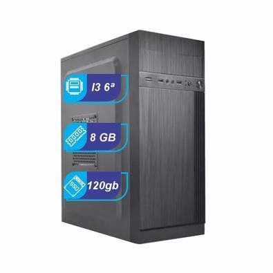 Computador Schneider Computer Core I3 6 Geração, RAM 8GB DDR4, SSD 120GB, Windows 10 Pro