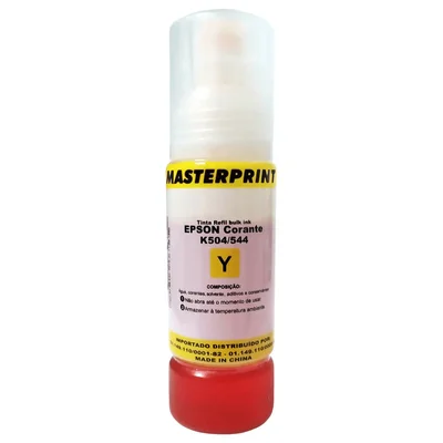 Tinta Masterprint Bulk Ink Epson Mp504/544, Amarelo - 70ml