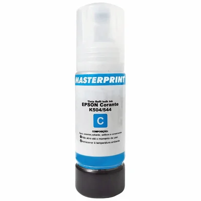 Tinta Masterprint Bulk Ink Epson Mp504/544, Ciano - 70ml