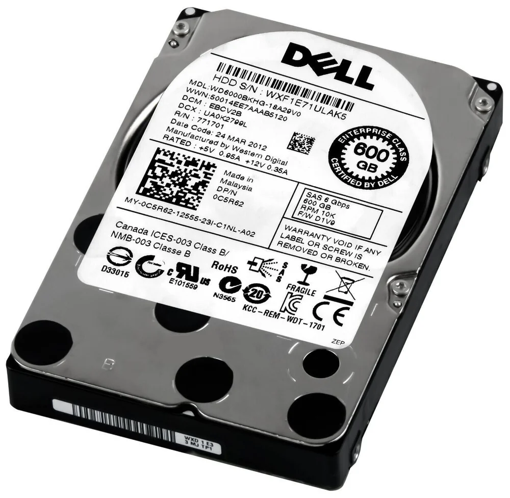 HD Dell, 600GB, Sas 2.5, 0c5r62, C5r62, Wd6000bkhg, 10000u/min 32mb Sas-2 HD Dell, 600GB, Sas 2.5, 0c5r62, C5r62, Wd6000bkhg, 10000u/min 32mb Sas-2