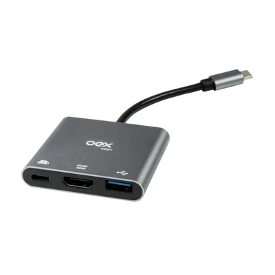 Conversor USB-C Para HDMI, 3 Em 1, Oex - Ad401