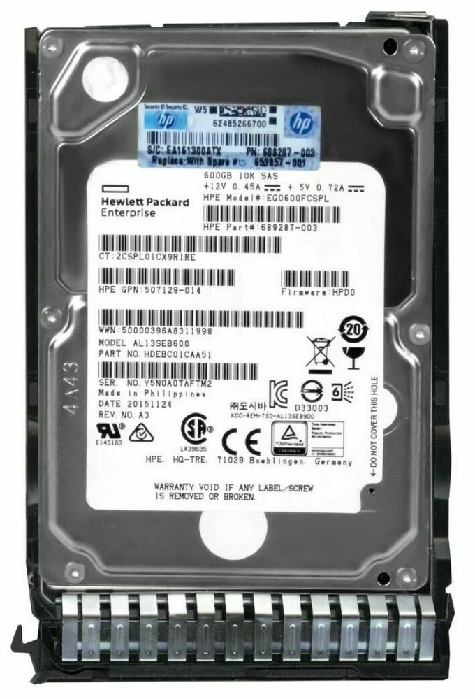 HD Hp 600GB Sas 25 Eg0600fcspl KaBuM