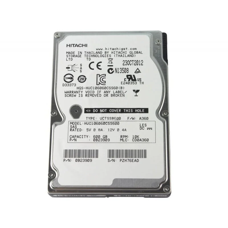 HD Hitachi, 600GB, Sas 2.5, 10k, Huc106060css600, 0b25659 HD Hitachi, 600GB, Sas 2.5, 10k, Huc106060css600, 0b25659
