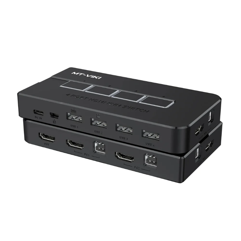 Imagem 2 de 5 do produto Switch 4 portas KVM 4K Hdmi/Usb 3840X2160 C/ Cabo Mesa MT-KH4 MT-VIKI