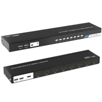 Switch 8 Portas Kvm 4k HDMIUSB 3840x2160 Rack