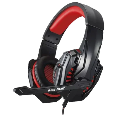 Headset Gaming Sate King Fight Ae-369r Com Fio,Preto/vermelho