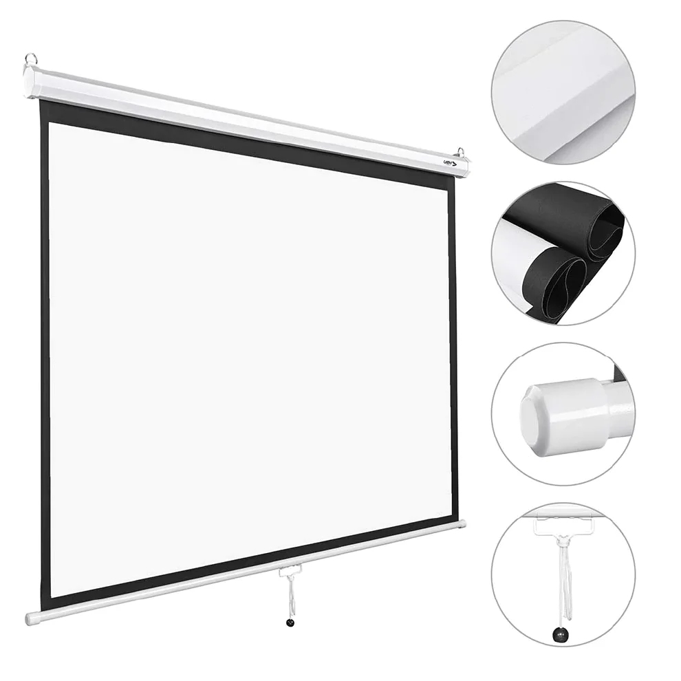 Imagem 4 de 4 do produto Tela De Projeção Retrátil Grm Tecnologia, 100 Polegadas 4:3, 2,10 X 1,50 - Gtrm100v