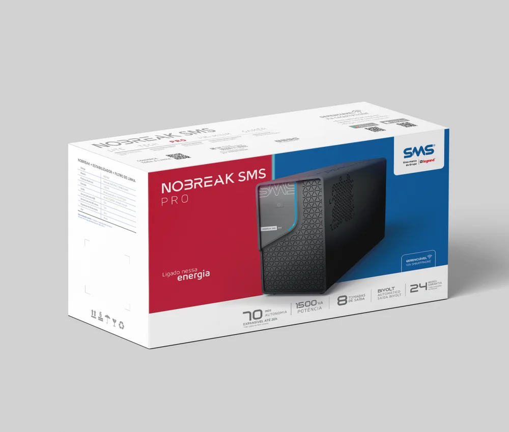 Nobreak Sms Pro 1500va/1050w, Interativo Ent 115/220v, Sai 115/ 220v - 29402 Nobreak Sms Pro 1500va/1050w, Interativo Ent 115/220v, Sai 115/ 220v - 29402