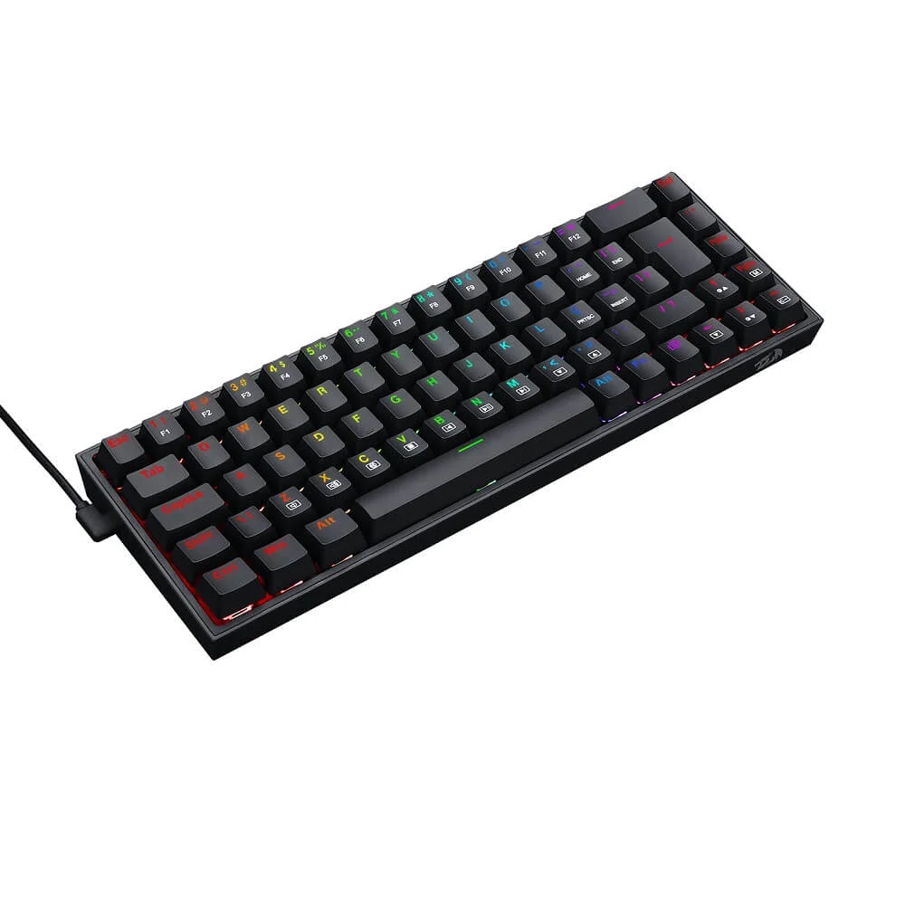 Imagem 2 de 5 do produto Teclado Gamer Redragon Castor Rgb K631 Switch Brown Abnt2 - Preto