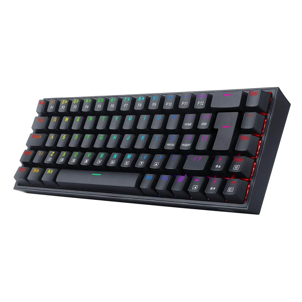 Imagem 4 de 5 do produto Teclado Gamer Redragon Castor, RGB,  Preto, Switch Blue, ABNT2 - K631