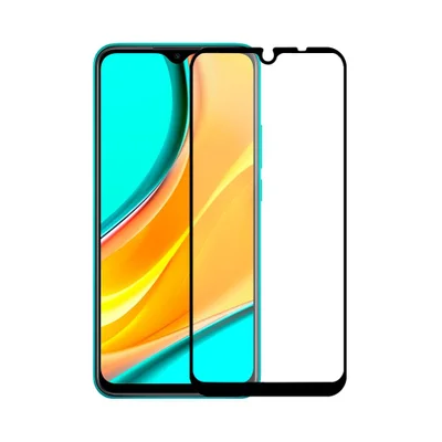 Película De Vidro 3D Full Cover, Smartphone Xiaomi Redmi 9, Preto