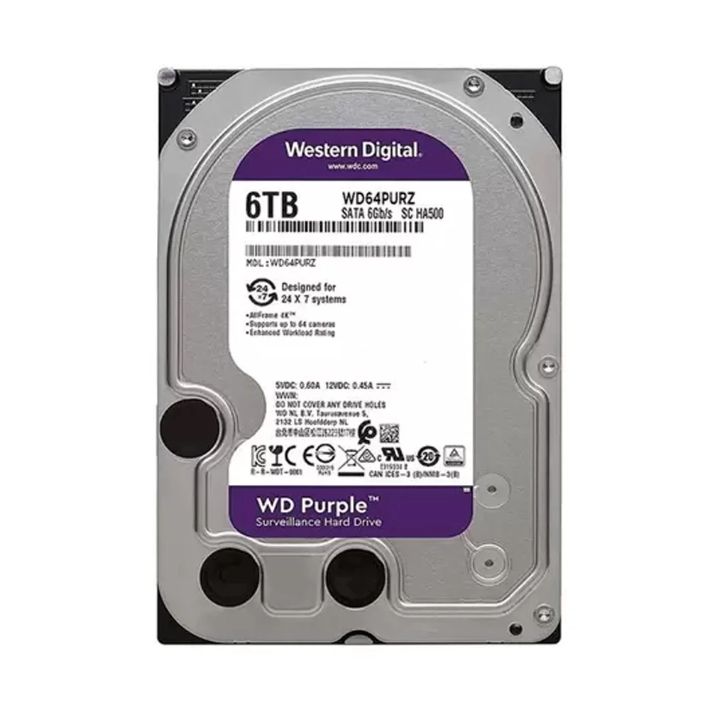 Imagem 3 de 5 do produto HD WD Purple Surveillance, 6TB, 3.5 - Wd64purz