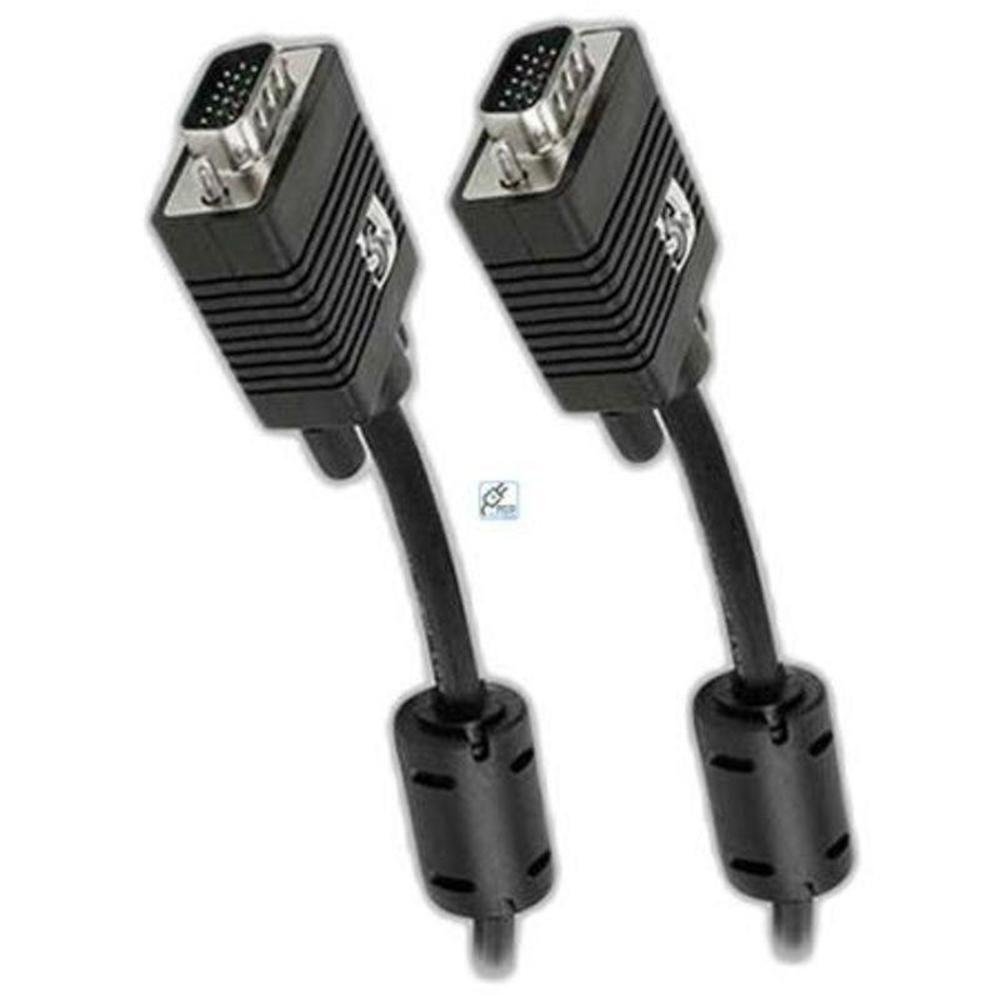 Imagem 2 de 5 do produto Cabo Santana VGA Macho + VGA Macho - C/ Filtro, Preto, 5m - 018-9574