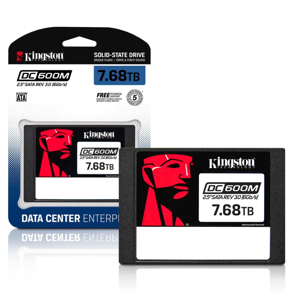 SSD Sata 3 Kingston Dc600m 7680GB, Leitura até 560mb/s, 2.5", Data Center - Sedc600m/7680g