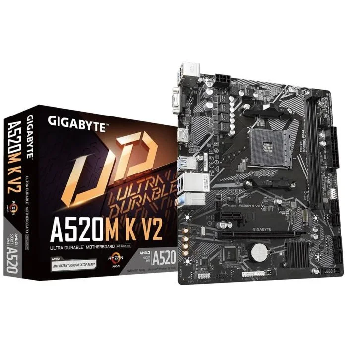 Placa-Mãe Gigabyte A520m K V2, Socket Amd Am4, M-Atx, Ddr4, Chipset Amd A520 - A520m-K-V2