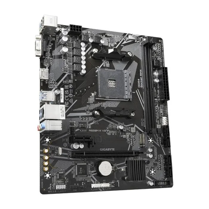 Imagem 3 de 4 do produto Placa-Mãe Gigabyte A520m K V2, Socket Amd Am4, M-Atx, Ddr4, Chipset Amd A520 - A520m-K-V2