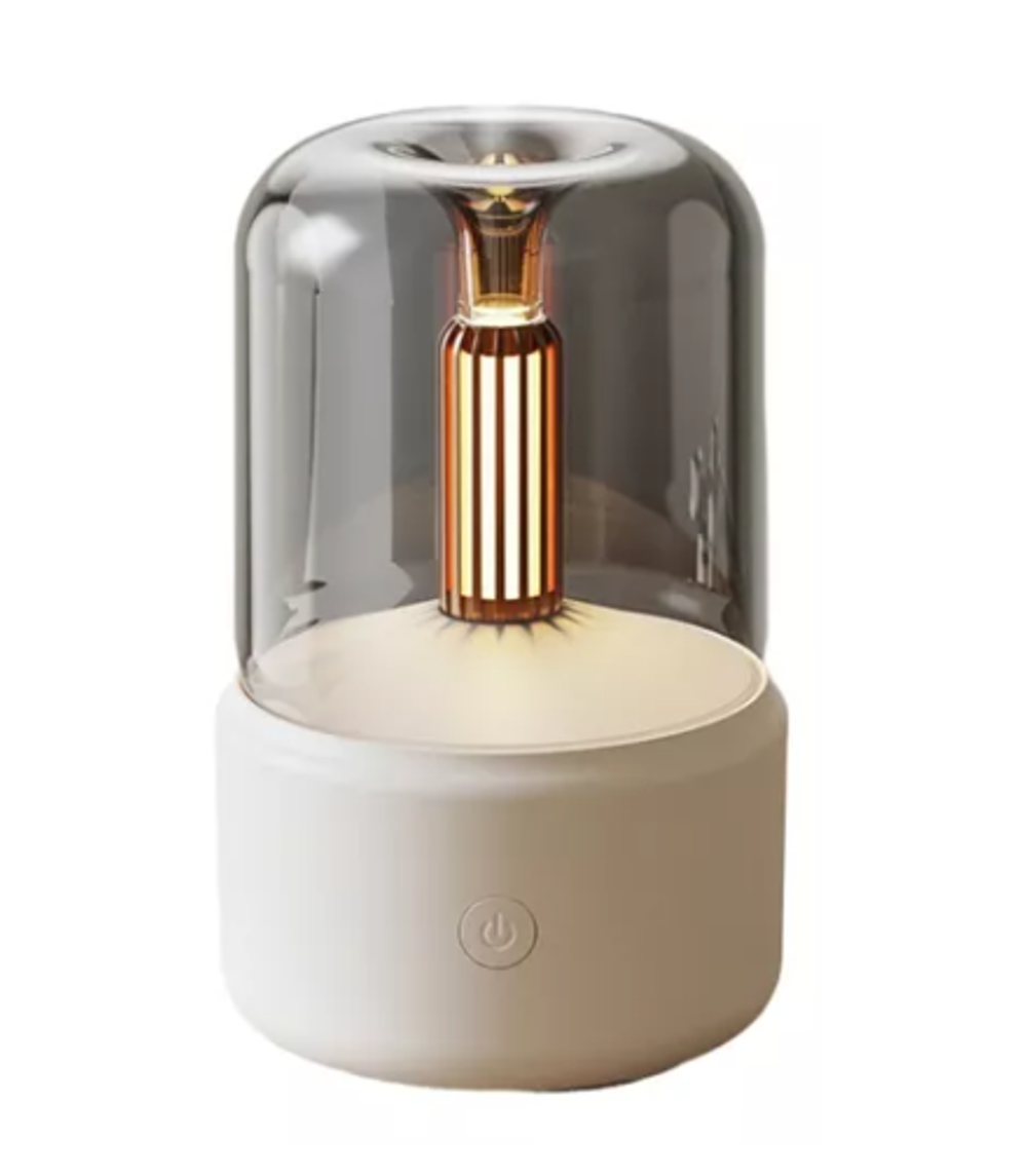 Umidificador Difusor Aromatizador Elétrico Eco, USB, Efeito Luz - Branco
