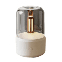 Umidificador Difusor Aromatizador Elétrico Eco, USB, Efeito Luz - Branco