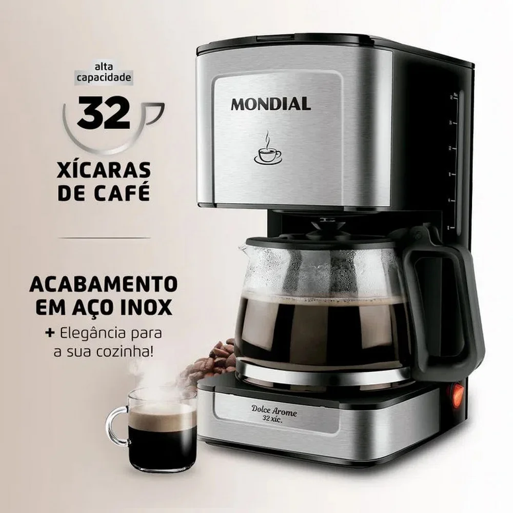 Imagem 2 de 5 do produto Cafeteira Elétrica Mondial Dolce Arome C-44-32x-si - 220v/60hz