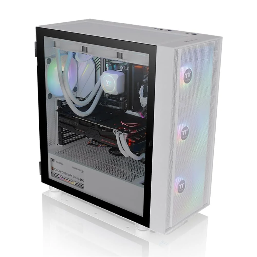 Imagem 2 de 5 do produto Gabinete Thermaltake Tt H570 Tg Snow, Mid-tower 3argb, 120mm - Ca-1t9-00m6wn-01