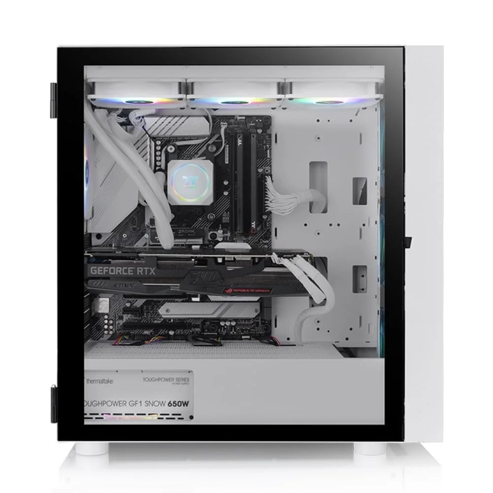 Imagem 5 de 5 do produto Gabinete Thermaltake Tt H570 Tg Snow, Mid-tower 3argb, 120mm - Ca-1t9-00m6wn-01