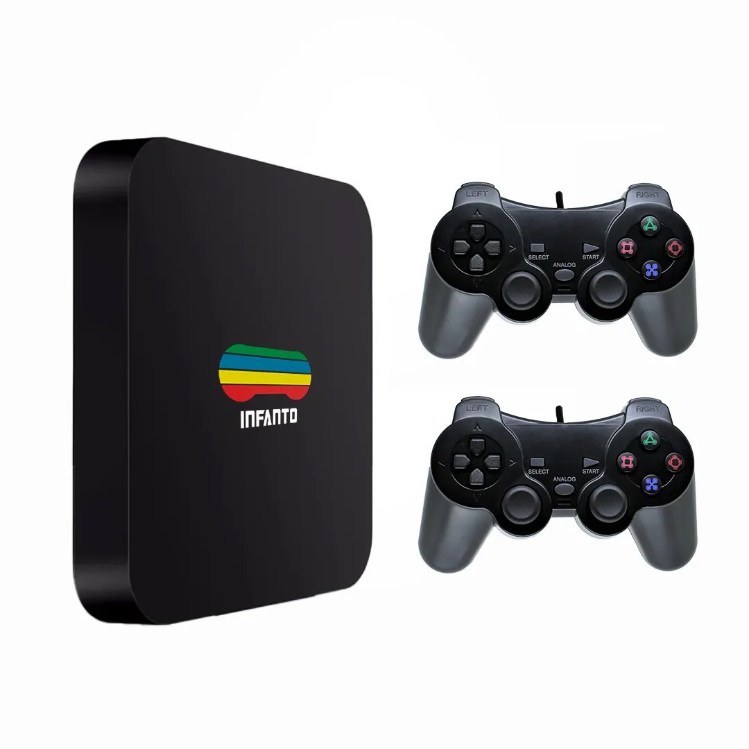 Vídeo Game Retrô Infanto 4, Com 44 Mil Jogos Antigos + 2 Controles Com Fio