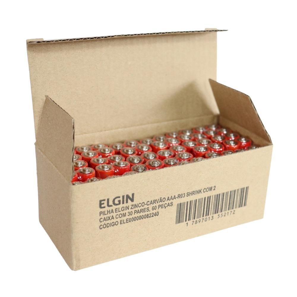 Imagem 2 de 2 do produto Pilhas Elgin Zinco Carvão, AAA Palito Comum